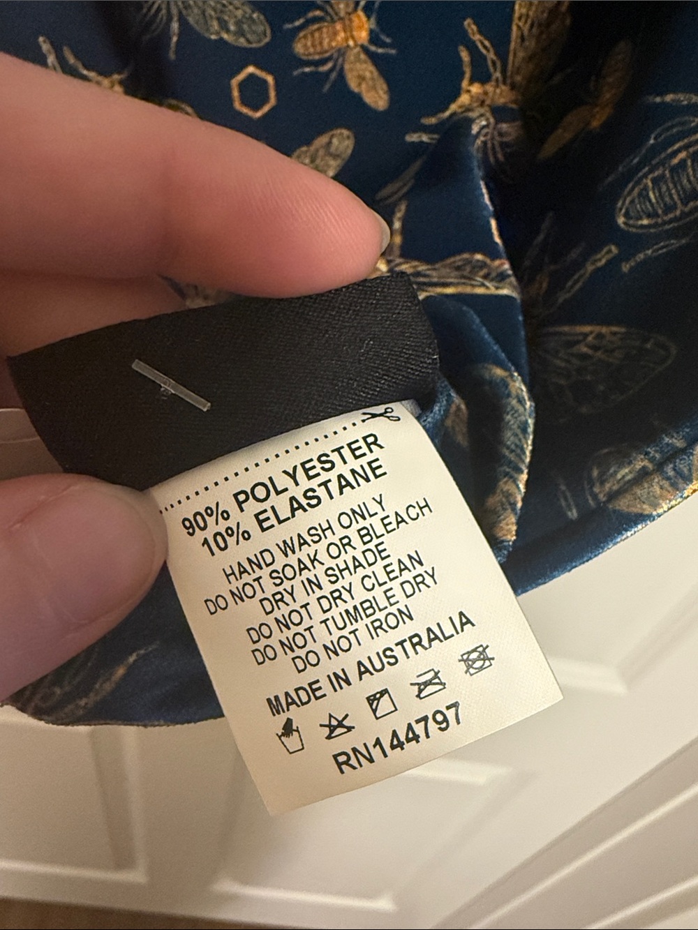 Blackmilk Sample Sale Velvet Bee Bodycon Mini Skirt - Picture 4 of 5